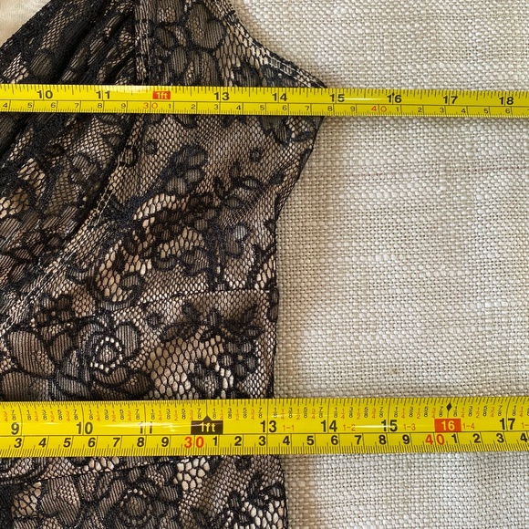 Suzy Shier Black Lace Nude Lined Sleeveless Party Dress- Sz-S - Picture 15 of 16